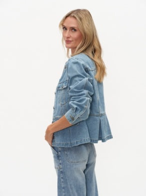 Harlow/Denim Peplum Jacket