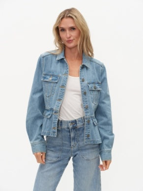 Harlow/Denim Peplum Jacket