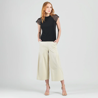 Soft Rayon Gaucho w/ Pleated Pockets