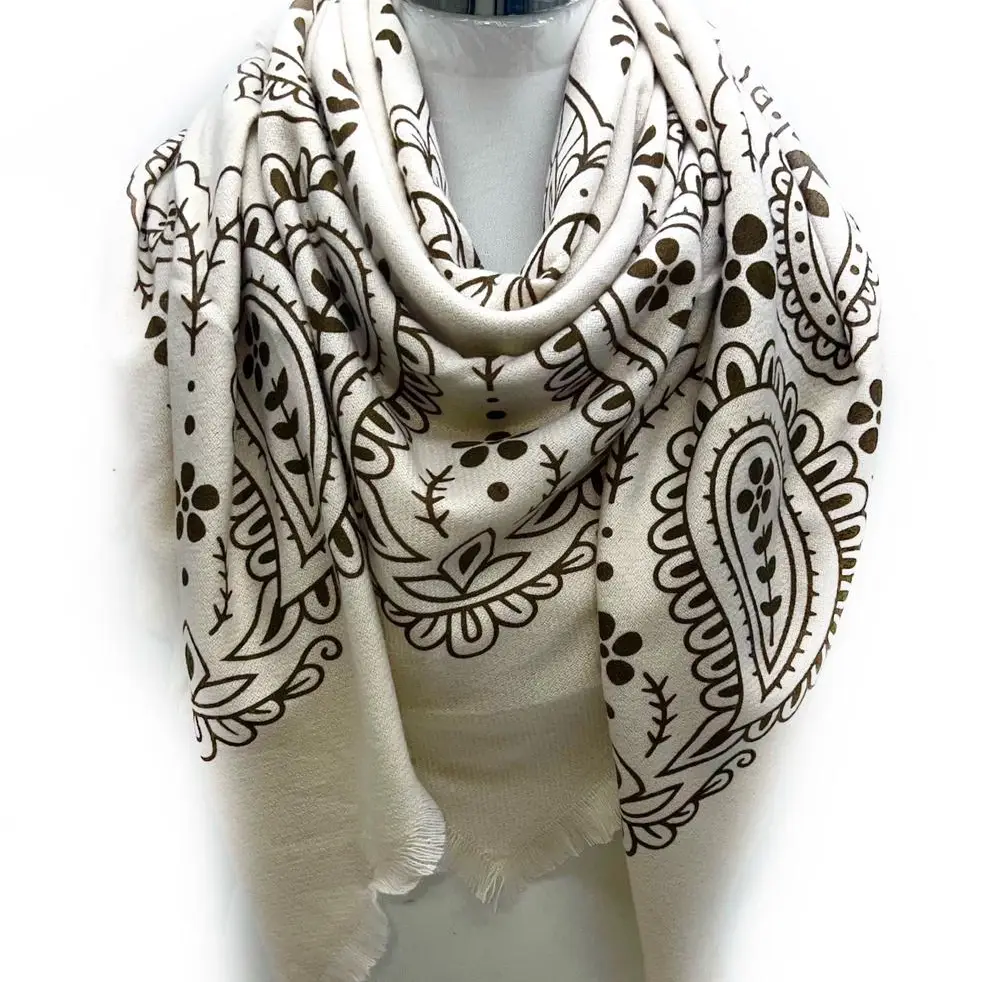 Large Bandana Print Square Scarf K1