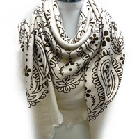 Large Bandana Print Square Scarf K1