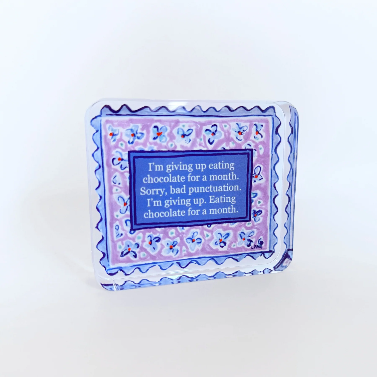 Eating Chocolate Acrylic Block