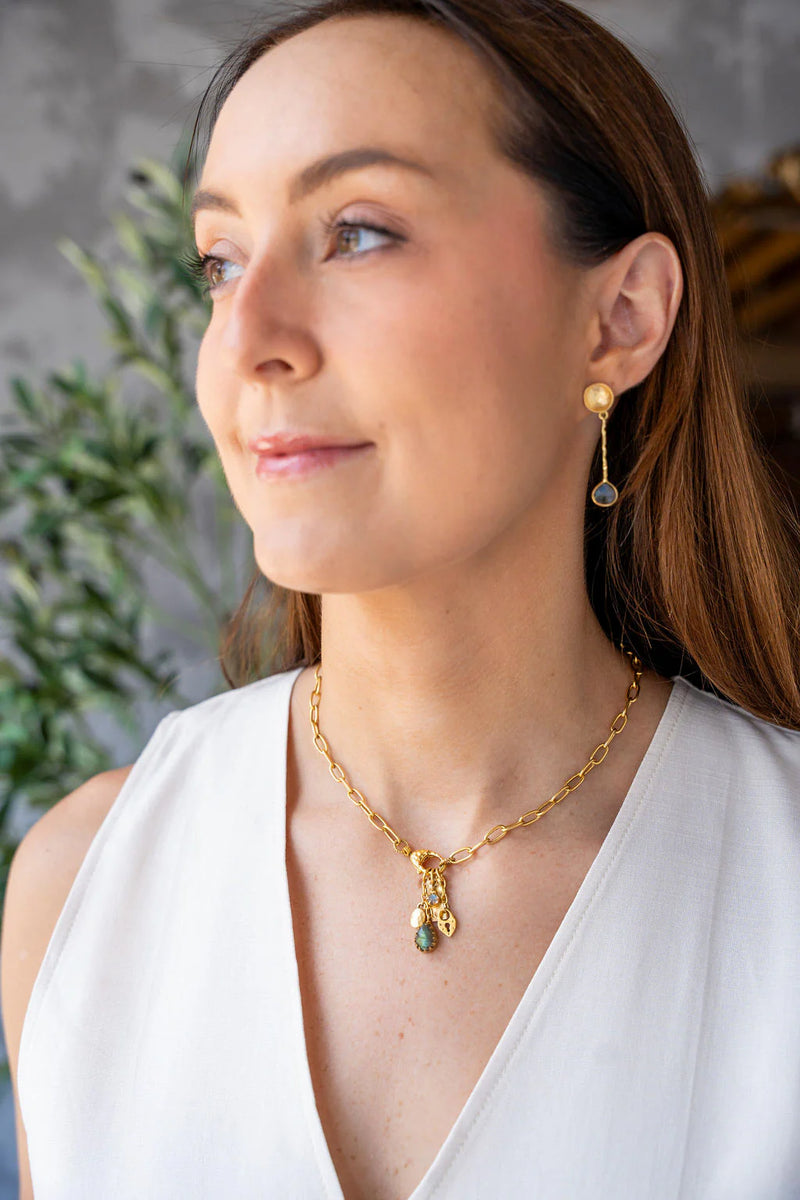Labradorite Talisman Drop Necklace 991