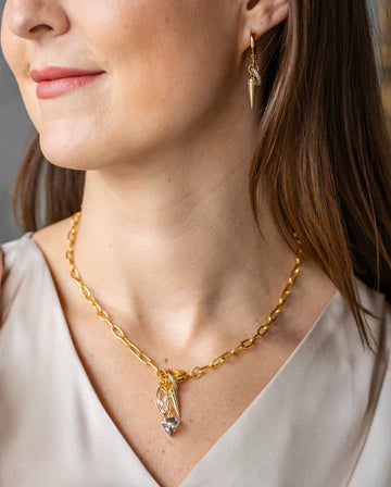 Marquise & Spike Drop Necklace