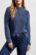 Funnel Neck Vintage Knit Sweater