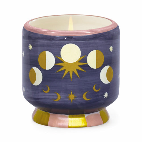 A Dopo 8 oz Handpainted Ceramic Candle