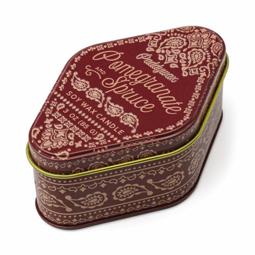 3.5oz Soy Wax Candle w/ Patterned Tin