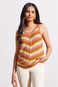 Cotton Racer Back Sleeveless Sweater