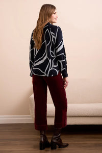 Johnny Collar Top w Side Slits