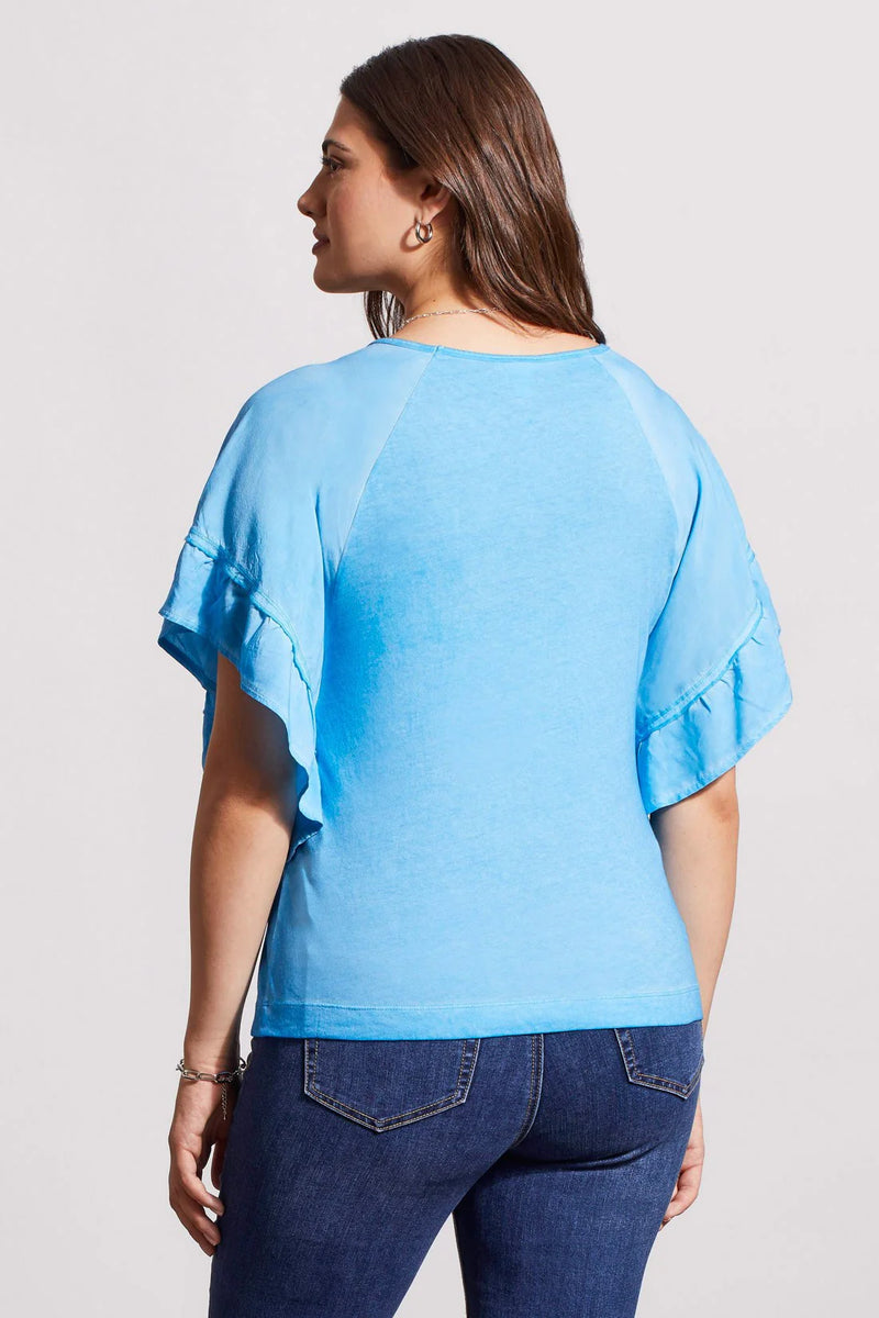 Raglan Top With Double Frill