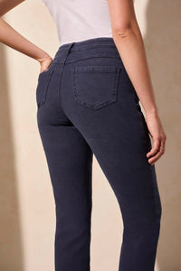 Stretch Cotton Pull-On Straight Leg Capris