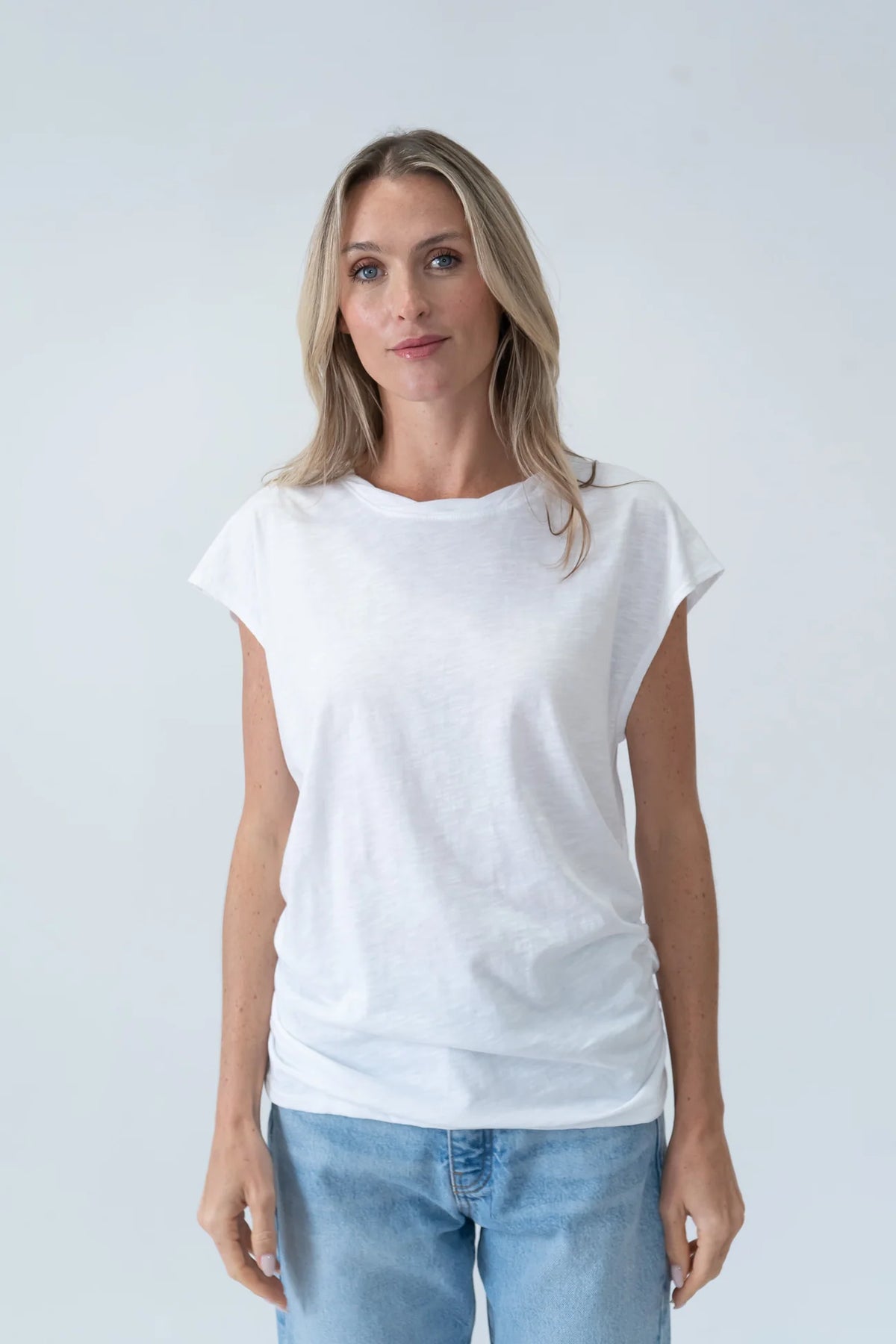 Allison Side Ruched Twist Neck