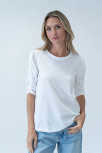 Maria Ruched Sleeve Tee