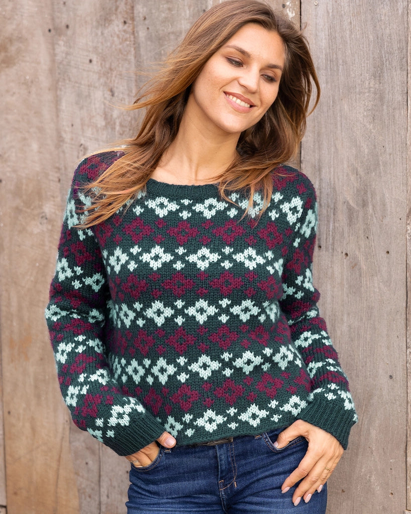Shrunken Fair Isle Crew Chunky